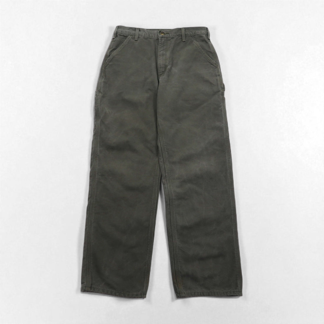carhartt loose fit washed duck utility work pants, M, khaki, LOOSE FIT B111, painter pants, made in Mexico
