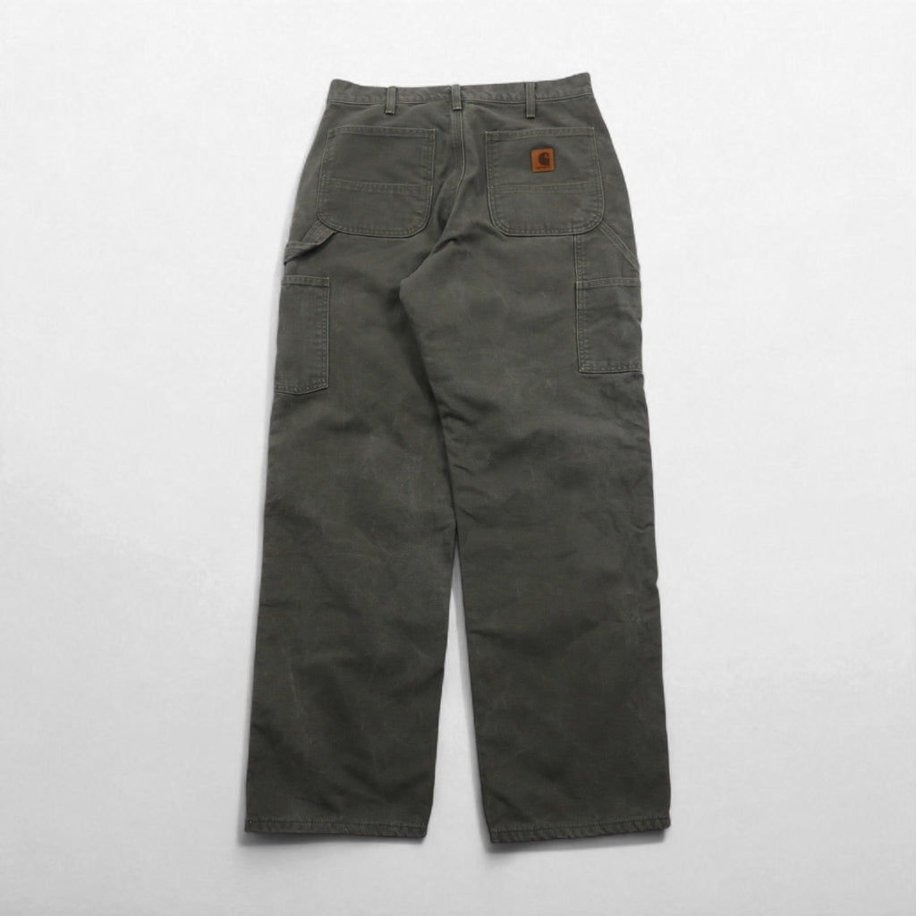carhartt loose fit washed duck utility work pants, M, khaki, LOOSE FIT B111, painter pants, made in Mexico