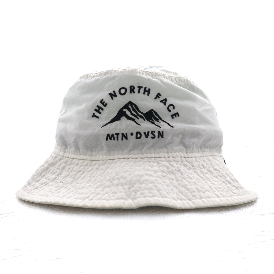 THE NORTH FACE UVケア ステッチハット バケットハット M ホワイト ナイロン 刺繍 ドローコード NN01629