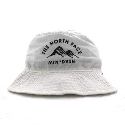 THE NORTH FACE UVケア ステッチハット バケットハット M ホワイト ナイロン 刺繍 ドローコード NN01629