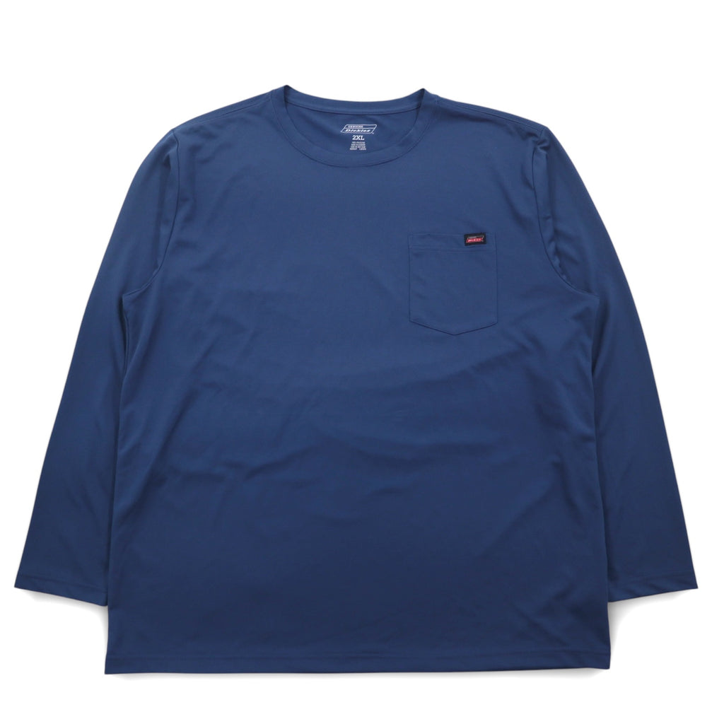Dickies パフォーマンス ポケットTシャツ ロンT 2XL ネイビー ポリエステル REGULAR FIT PERFORMANCE POCKET TEE GL417DM