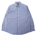 日本然リトテ-古着オンライン-Polo by Ralph Lauren 90年代 ドレスシャツ L ブルー チェック コットン WESTERTON-Polo by Ralph Lauren 90's Dress Shirt L Blue Checked Cotton WESTERTON