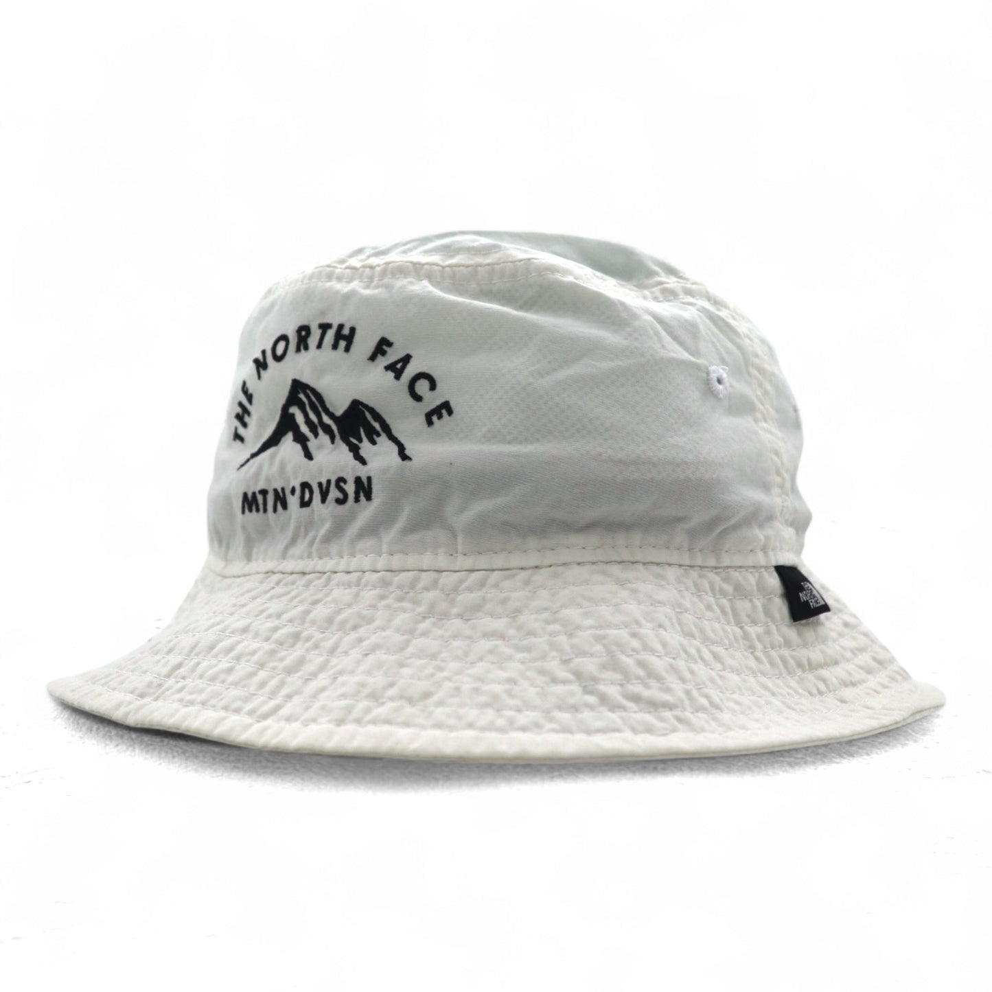 THE NORTH FACE UVケア ステッチハット バケットハット M ホワイト ナイロン 刺繍 ドローコード NN01629