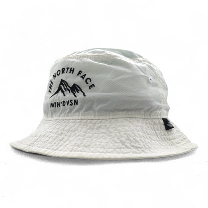 THE NORTH FACE UVケア ステッチハット バケットハット M ホワイト ナイロン 刺繍 ドローコード NN01629