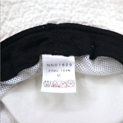 THE NORTH FACE UVケア ステッチハット バケットハット M ホワイト ナイロン 刺繍 ドローコード NN01629