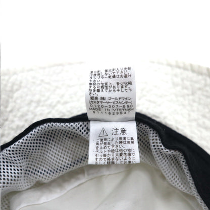 THE NORTH FACE UVケア ステッチハット バケットハット M ホワイト ナイロン 刺繍 ドローコード NN01629