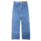 Levi's USA Made 90s 501 Denim Pants Size 32 Blue Ice Wash Cotton Button Fly 501-0193