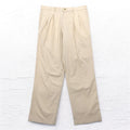 Crocodile ドライタッチ タック チノパンツ L ベージュ コットン 1605-08620