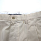 Crocodile ドライタッチ タック チノパンツ L ベージュ コットン 1605-08620
