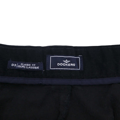 DOCKERS ( Levi's ) 00年代 ワイド コーデュロイ チノパンツ L ブラック CLASSIC FIT コットン