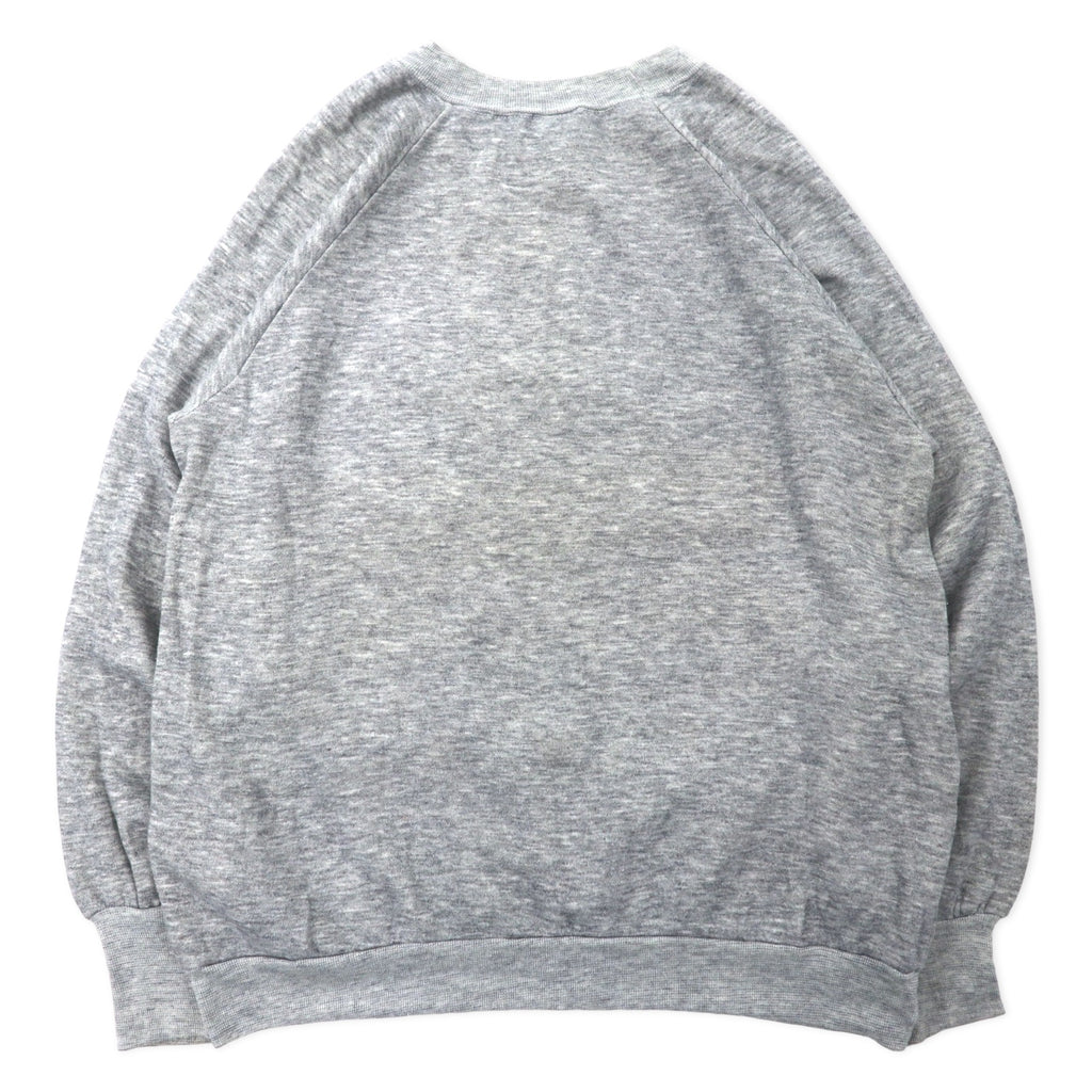 SIGNAL USA made 90s patch print sweatshirt, XL, grey, cotton, brushed lining