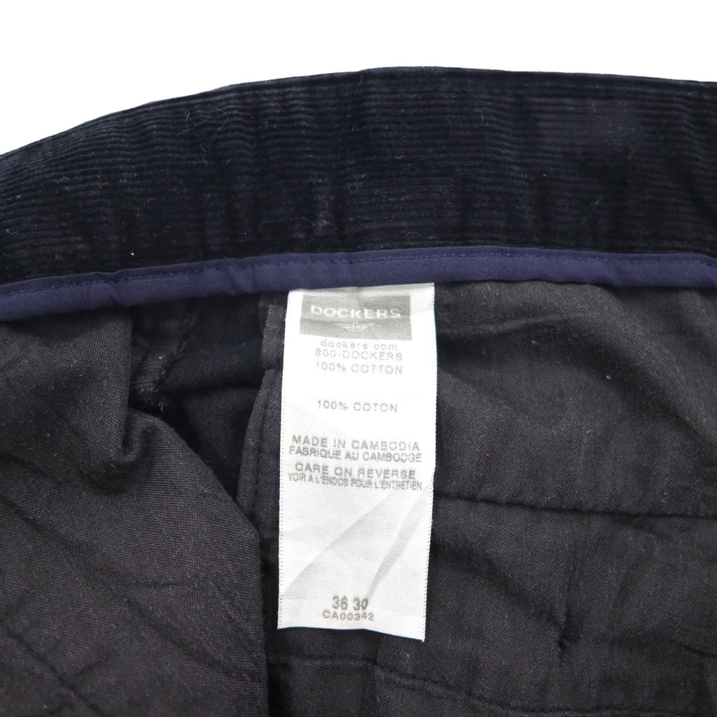 DOCKERS ( Levi's ) 00年代 ワイド コーデュロイ チノパンツ L ブラック CLASSIC FIT コットン