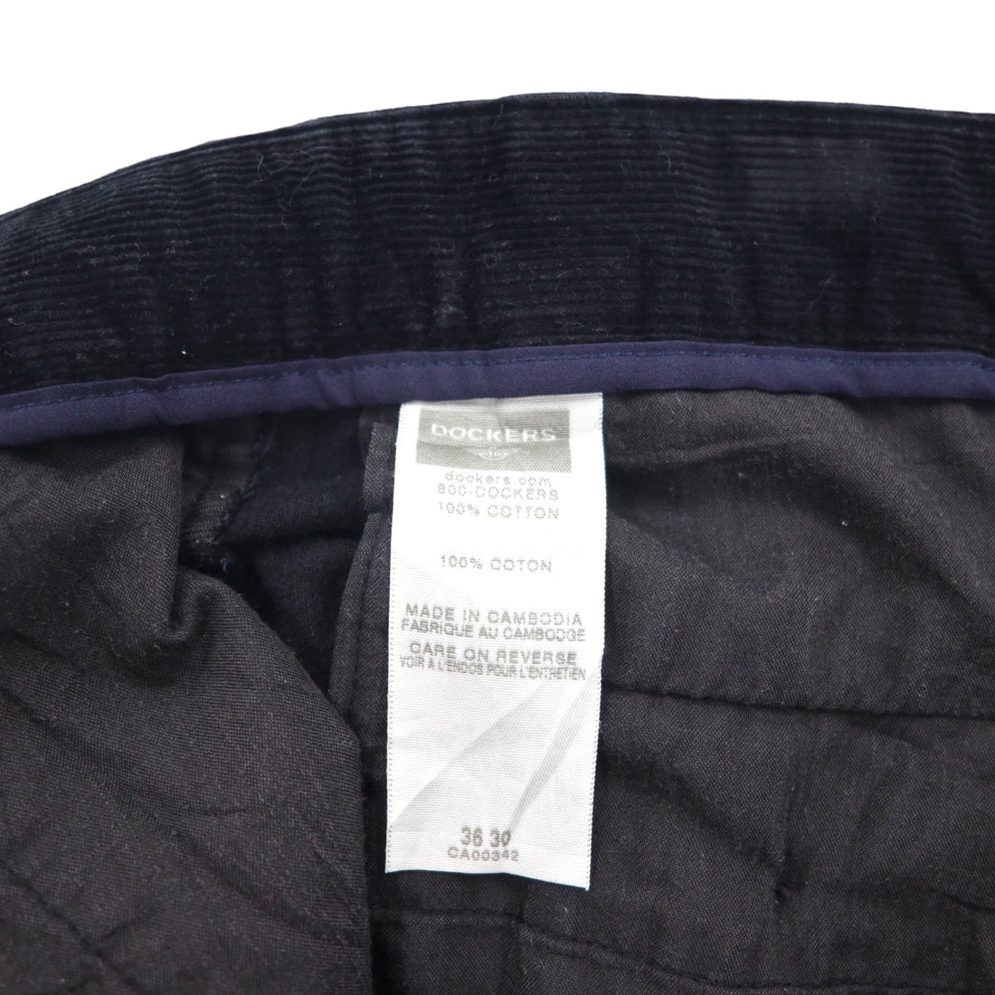 DOCKERS ( Levi's ) 00年代 ワイド コーデュロイ チノパンツ L ブラック CLASSIC FIT コットン