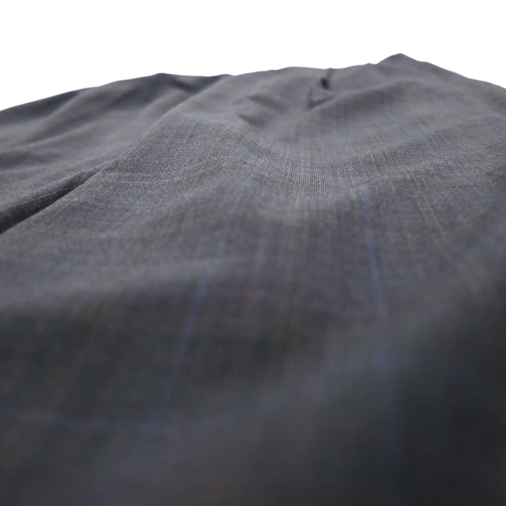 Brooks Brothers Golden Fleece ハンドテーラード 2タック ワイド スラックスパンツ L グレー チェック ウール