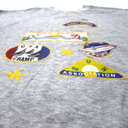 SIGNAL USA made 90s patch print sweatshirt, XL, grey, cotton, brushed lining