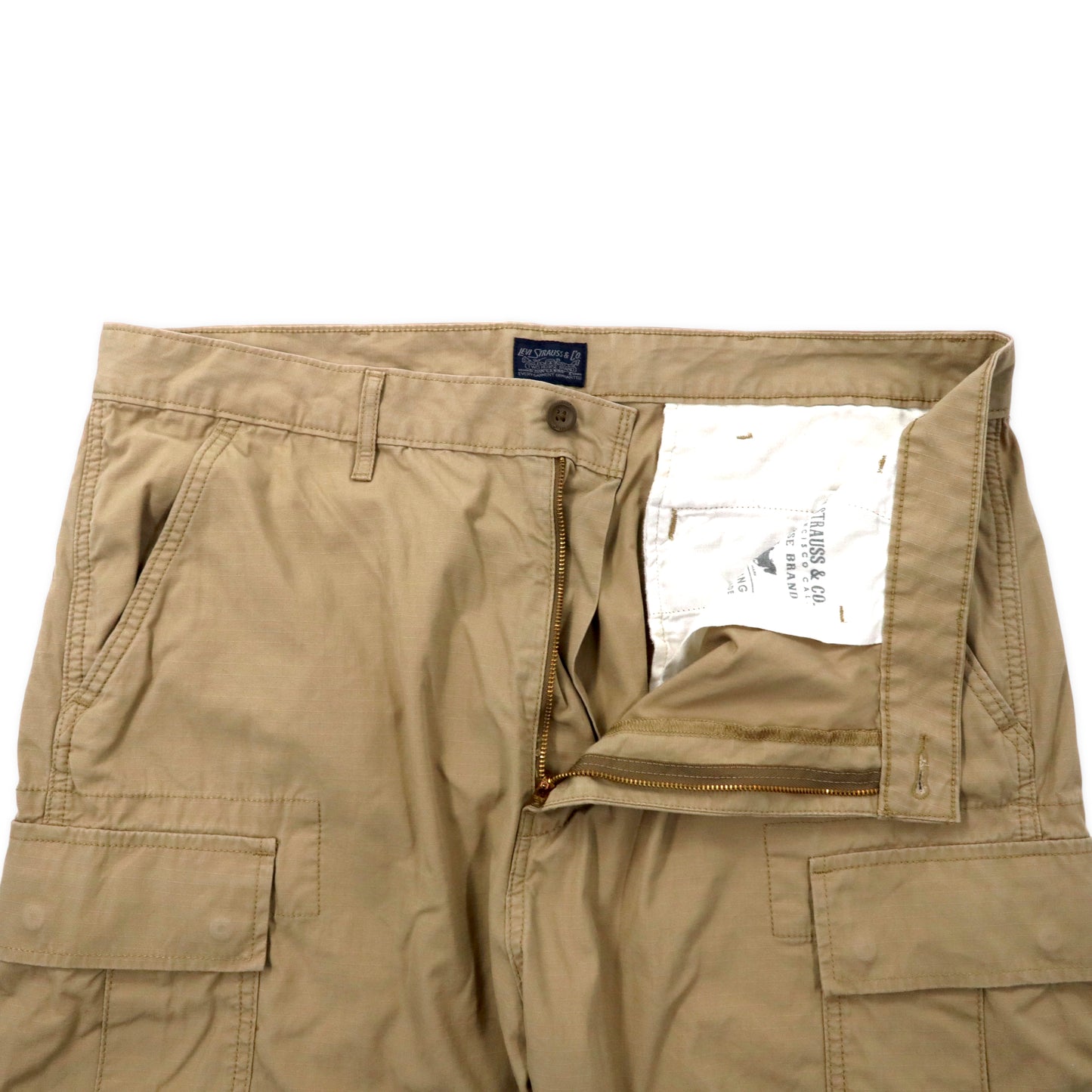 Levi's リップストップ カーゴショーツ ハーフパンツ 38 ベージュ コットン Carrier Cargo Shorts 23251