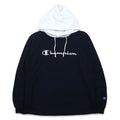 Champion Reverse Weave Long Sleeve Hooded Parka Shirt Long TM Navy C3-P408