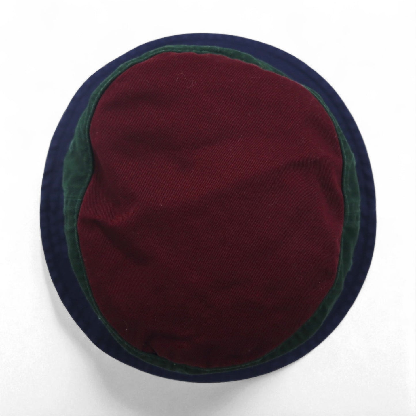 Polo Ralph Lauren Bucket Hat in Navy Cotton with Colorblock Small Pony Embroidery