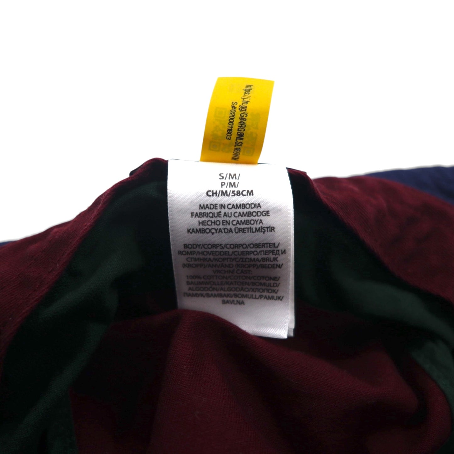 Polo Ralph Lauren Bucket Hat in Navy Cotton with Colorblock Small Pony Embroidery