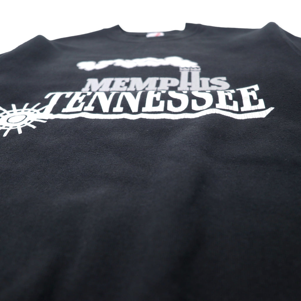 JERZEES Made in USA 90s Printed Sweatshirt M Black Cotton MEMPHIS TENNESSEE