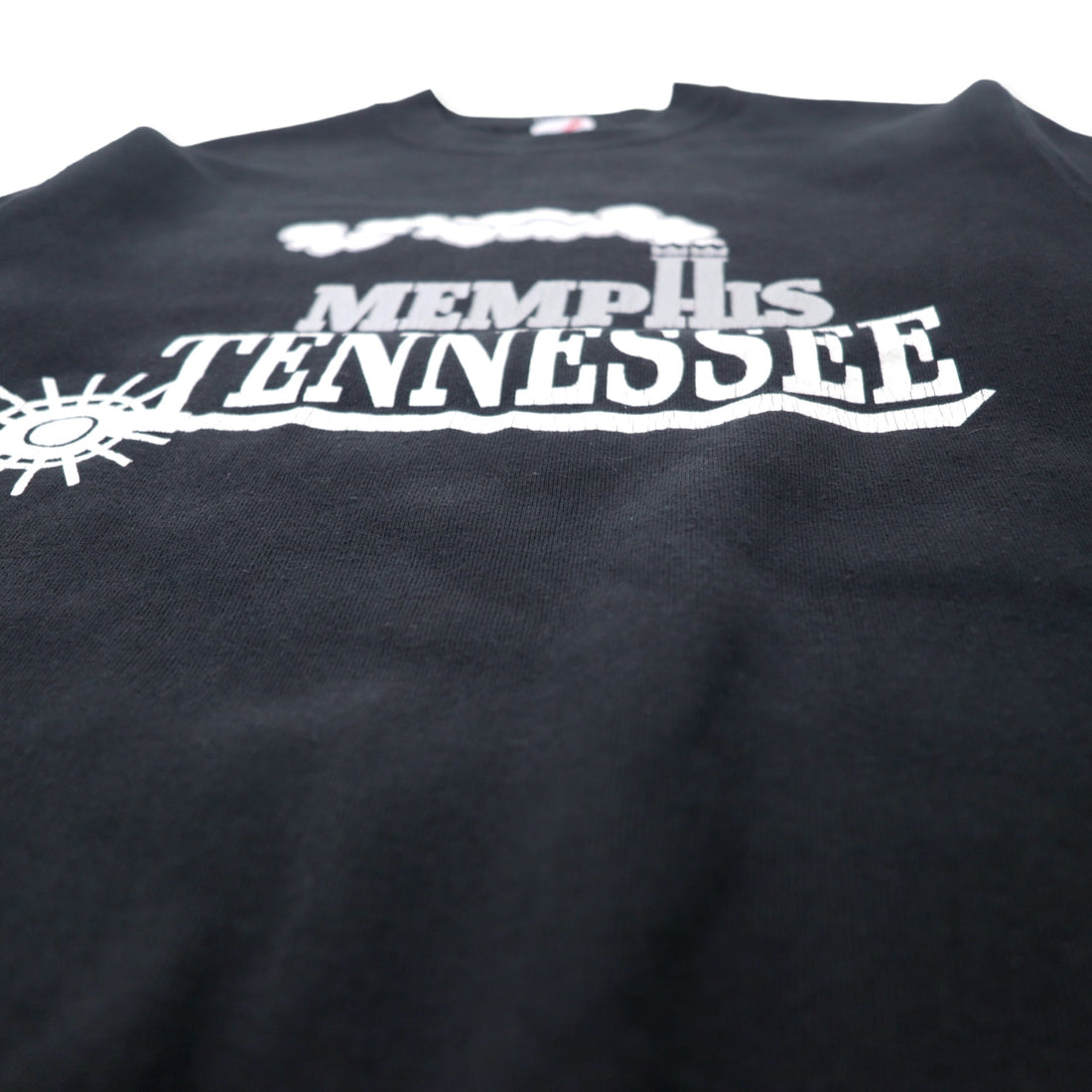 JERZEES Made in USA 90s Printed Sweatshirt M Black Cotton MEMPHIS TENNESSEE