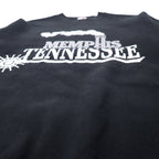JERZEES Made in USA 90s Printed Sweatshirt M Black Cotton MEMPHIS TENNESSEE