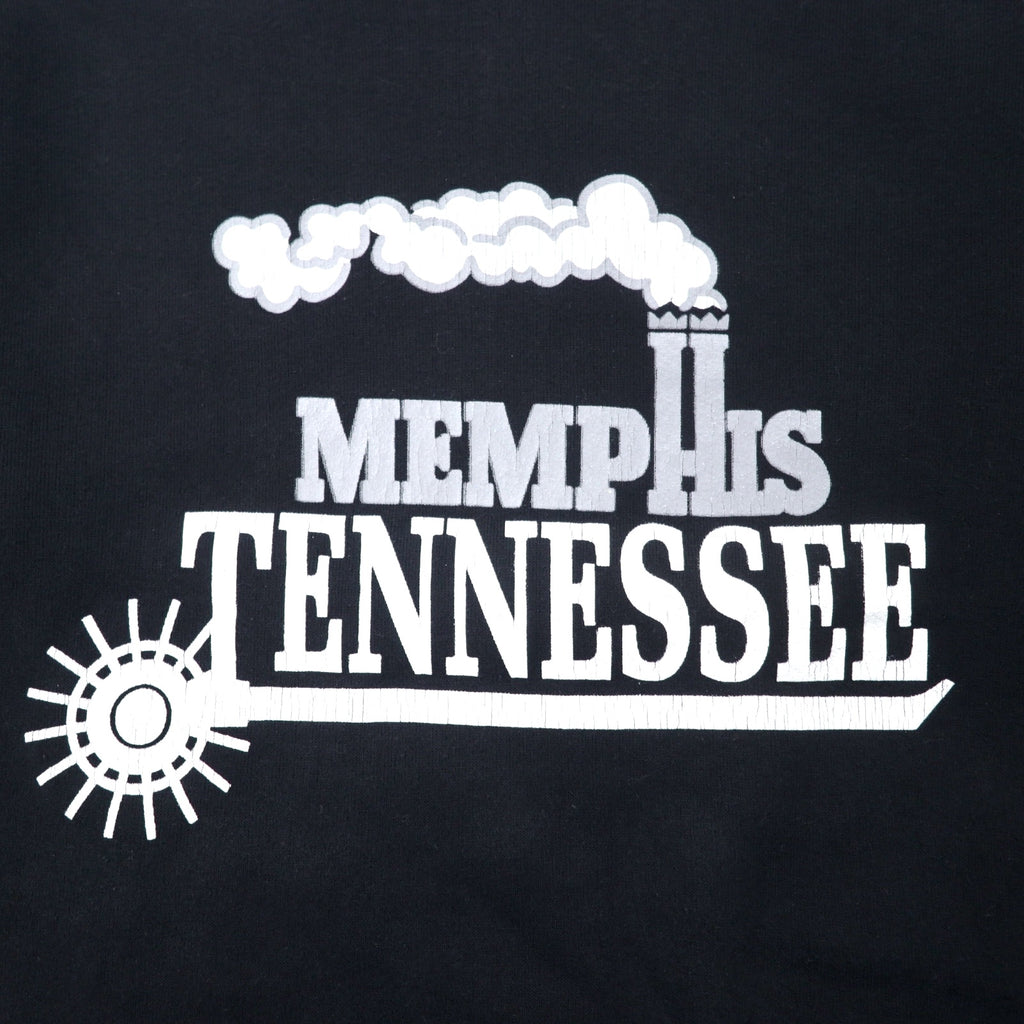 JERZEES Made in USA 90s Printed Sweatshirt M Black Cotton MEMPHIS TENNESSEE