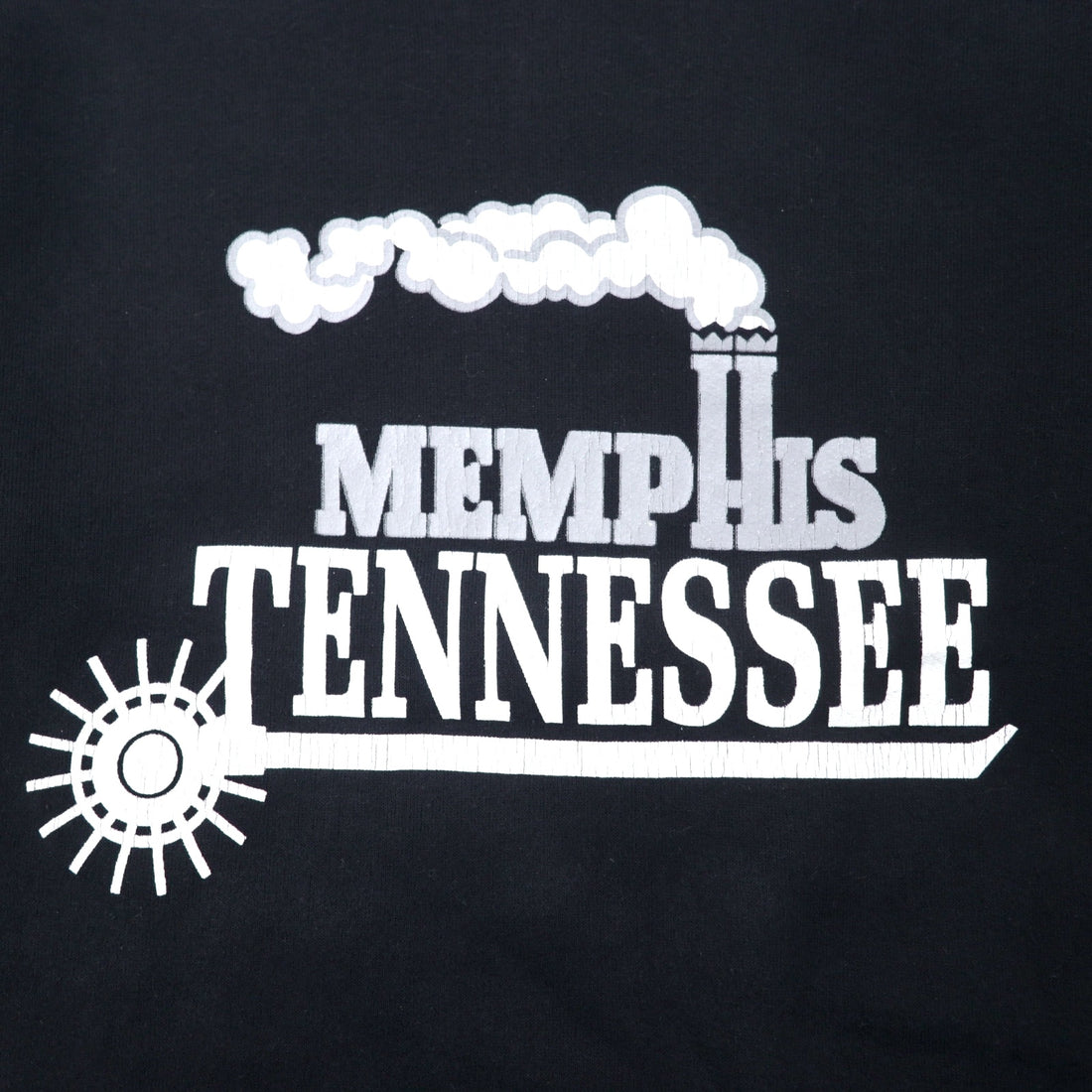 JERZEES Made in USA 90s Printed Sweatshirt M Black Cotton MEMPHIS TENNESSEE