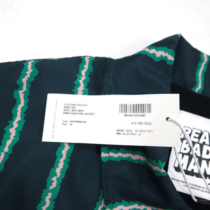 REAL BAD MAN コーチジャケット XL ストライプ RBM RECORDS 未使用品 UNION TOKYO 取扱い