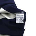 Polo by Ralph Lauren 90s Striped Polo Shirt, XL, Navy, Cotton, Pique, Embroidered Emblem Logo