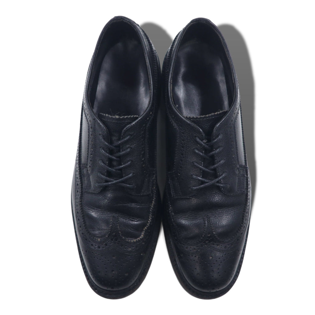 BARCLAY Wingtip Medallion Country Shoes Dress Shoes 27cm Black Leather