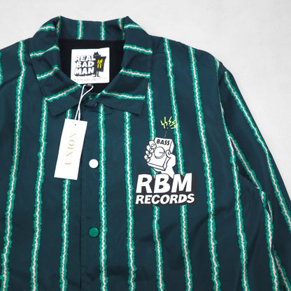 REAL BAD MAN コーチジャケット XL ストライプ RBM RECORDS 未使用品 UNION TOKYO 取扱い