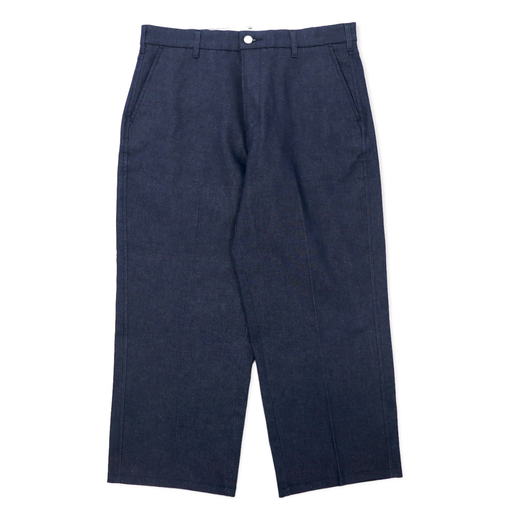 日本然リトテ-古着オンライン-LEVI'S スタプレ クロップド ワイド レッグ チノ トラウザー パンツ 31 ブルー 濃紺 STA-PREST CROPPED WIDE LEG CHINO 47873-0002-LEVI'S STA-PREST CROPPED WIDE LEG CHINO 47873-0002