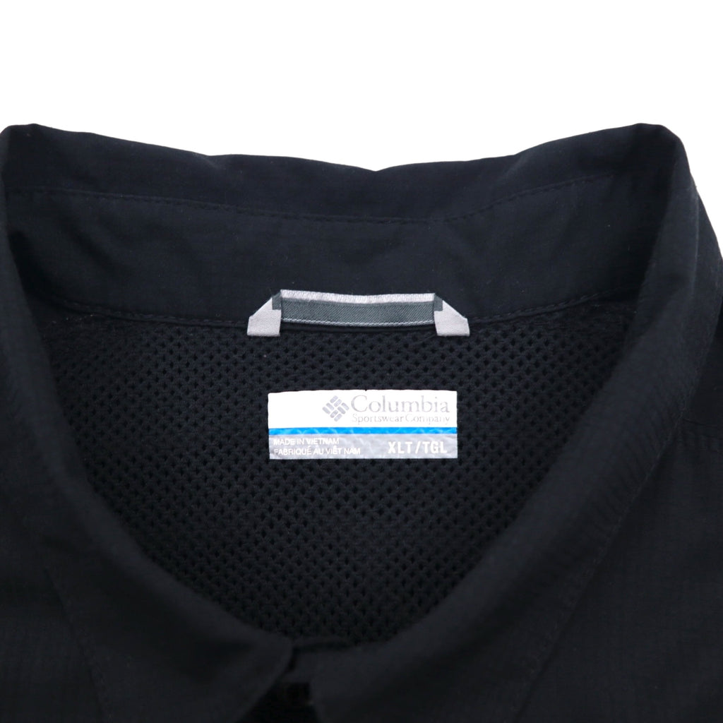 Columbia オムニシェード OMNI-SHADE 半袖 フィッシングシャツ XL ブラック ポリエステル メッシュ AT1567