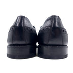 The Saxon by FLORSHEIM 60s Wingtip Dress Shoes 27.5cm Black Leather Grained Leather Deadstock Unused