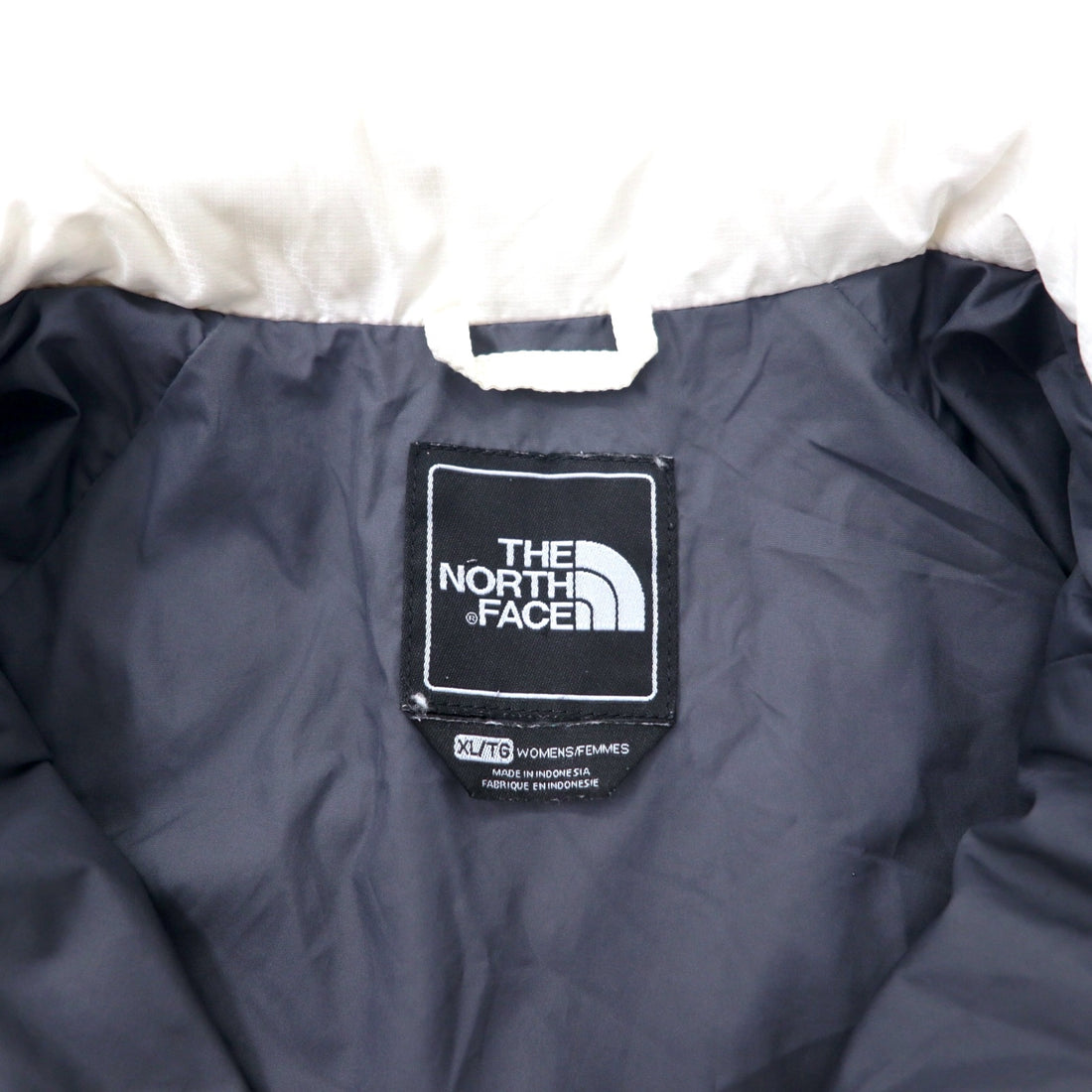 THE NORTH FACE Insulated Quilted Jacket XL White Nylon Padding One Point Logo Embroidery