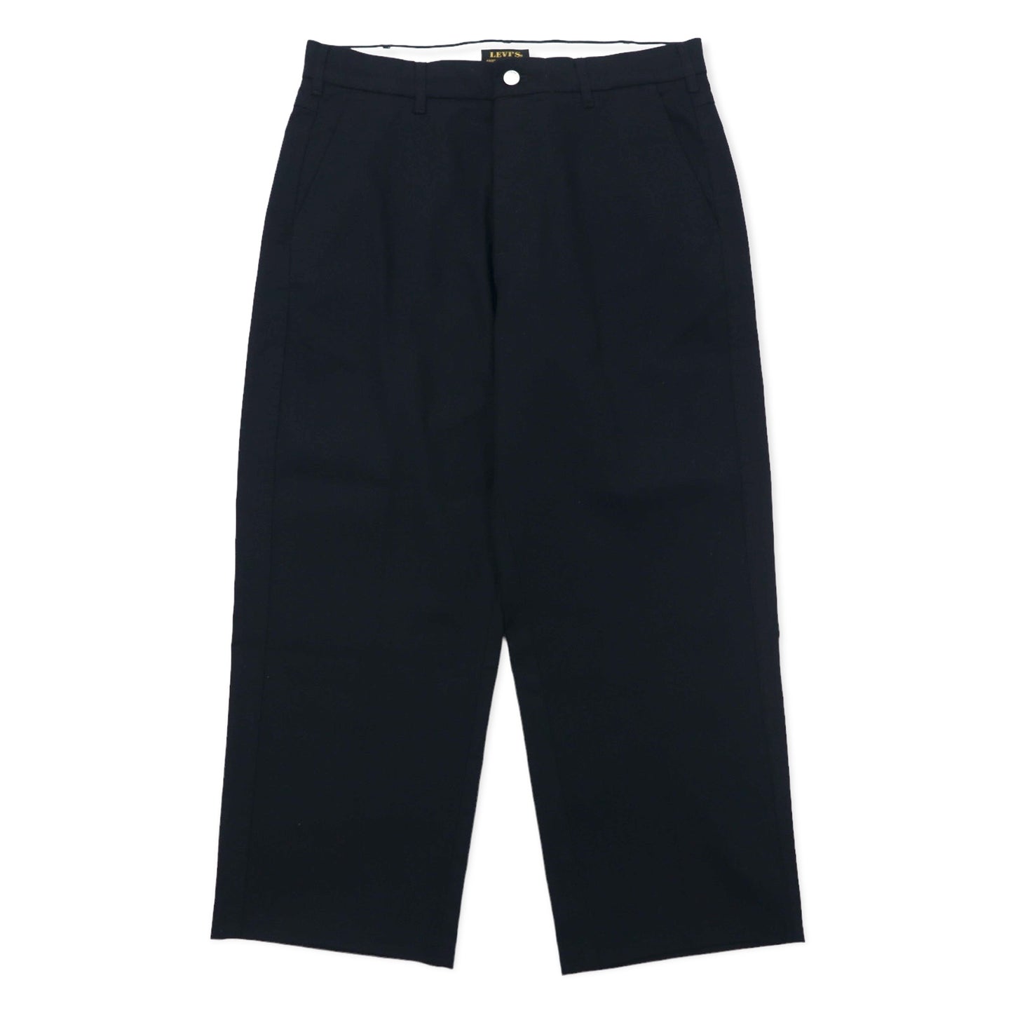 LEVI'S スタプレ クロップド ワイド レッグ チノ トラウザー パンツ 31 ブラック STA-PREST CROPPED WIDE LEG CHINO 47873-0003