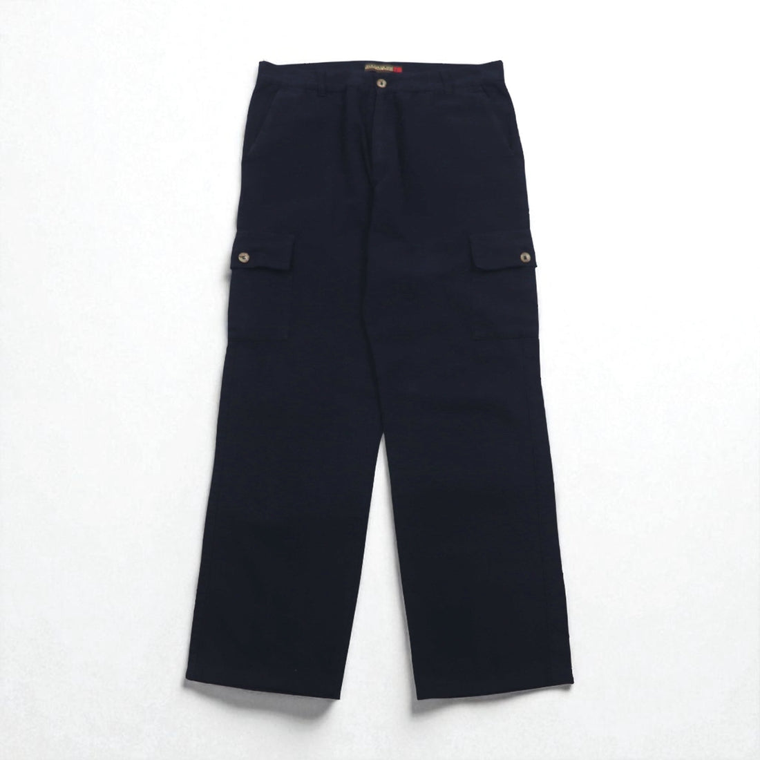 NAPAPIJRI Italian Utility Cargo Pants XL Navy Cotton Flap Pockets