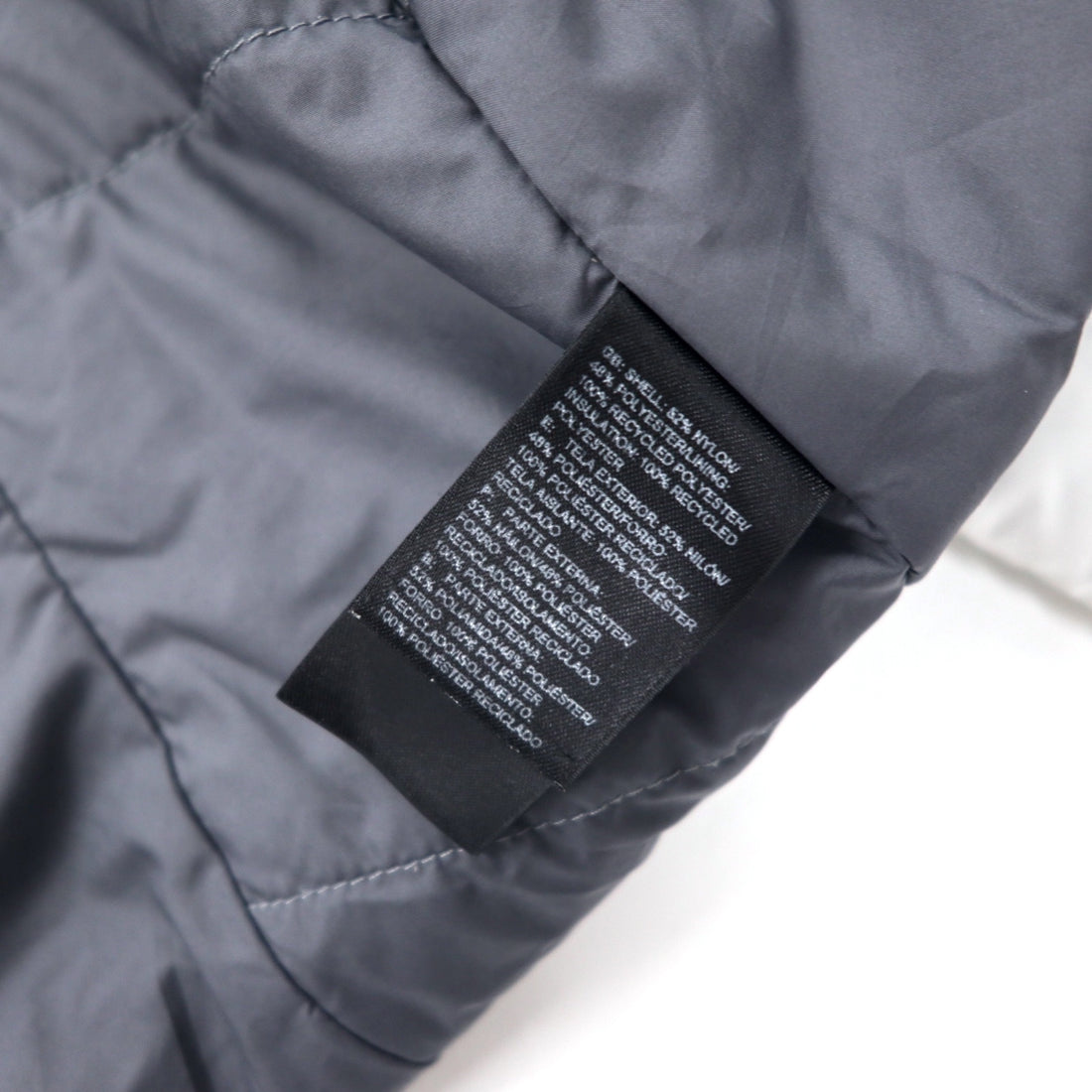 THE NORTH FACE Insulated Quilted Jacket XL White Nylon Padding One Point Logo Embroidery