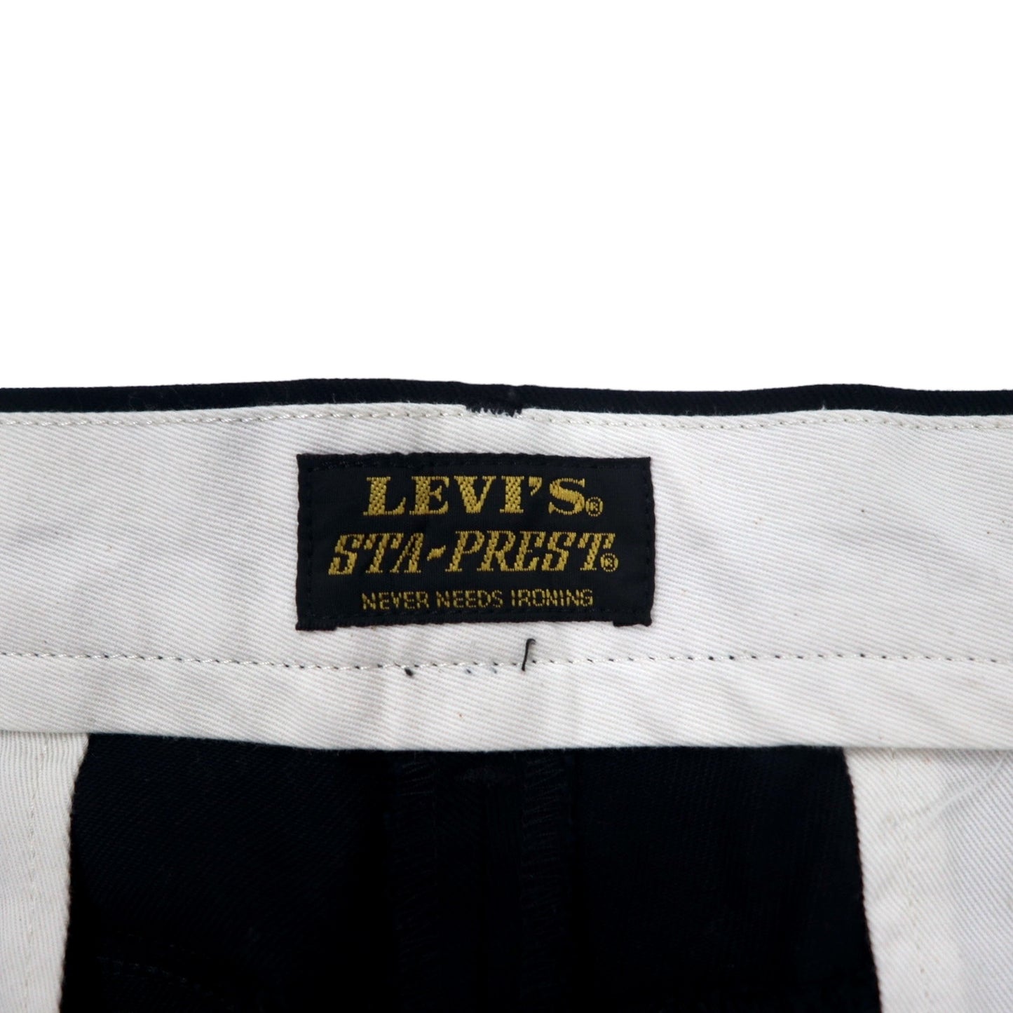 LEVI'S スタプレ クロップド ワイド レッグ チノ トラウザー パンツ 31 ブラック STA-PREST CROPPED WIDE LEG CHINO 47873-0003