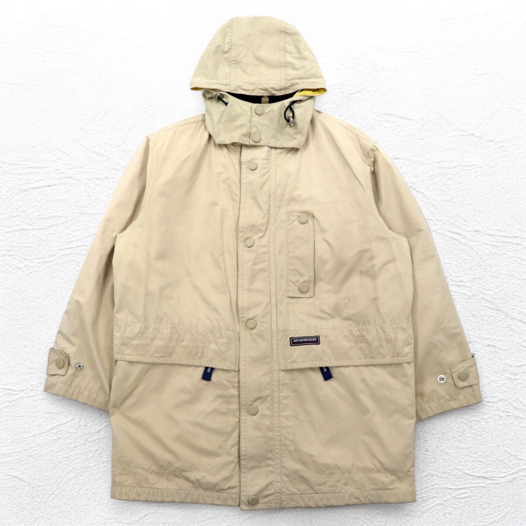 McGREGOR 90s Mountain Parka, Medium, Beige, Drawstring, Detachable Hood