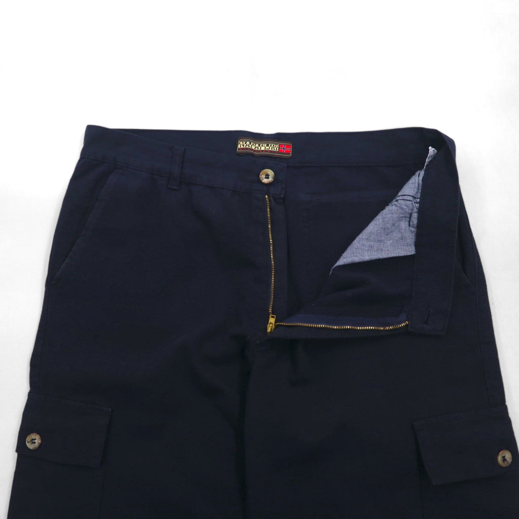 NAPAPIJRI Italian Utility Cargo Pants XL Navy Cotton Flap Pockets