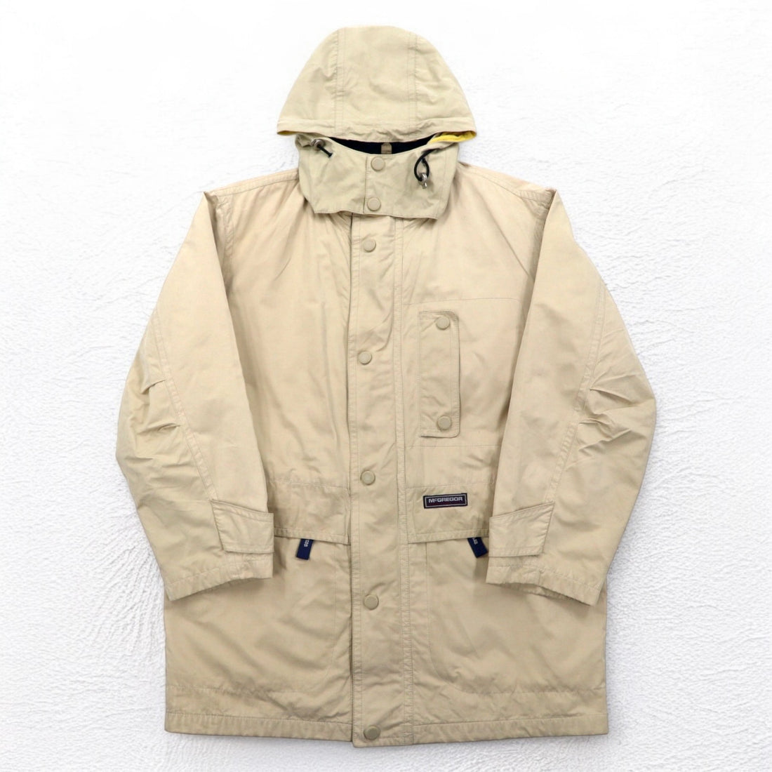 McGREGOR 90s Mountain Parka, Medium, Beige, Drawstring, Detachable Hood