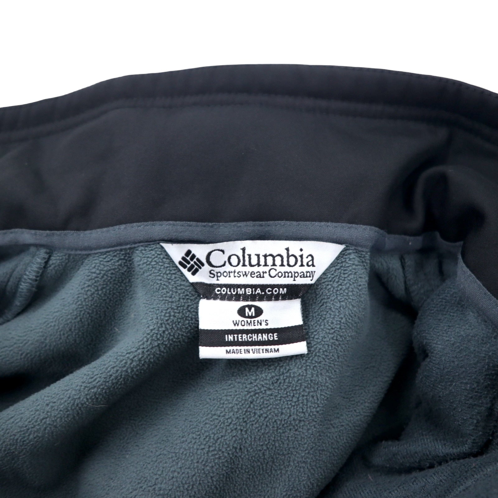 Columbia 3WAY マウンテンパーカー ソフトシェルジャケット M ブラック ナイロン OMNI-TECH 防水 フリースライナー フード着脱式 INTERCHANGE