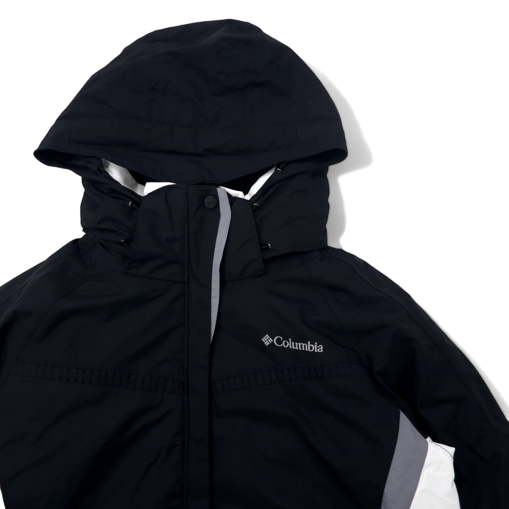 Columbia 3WAY マウンテンパーカー ソフトシェルジャケット M ブラック ナイロン OMNI-TECH 防水 フリースライナー フード着脱式 INTERCHANGE
