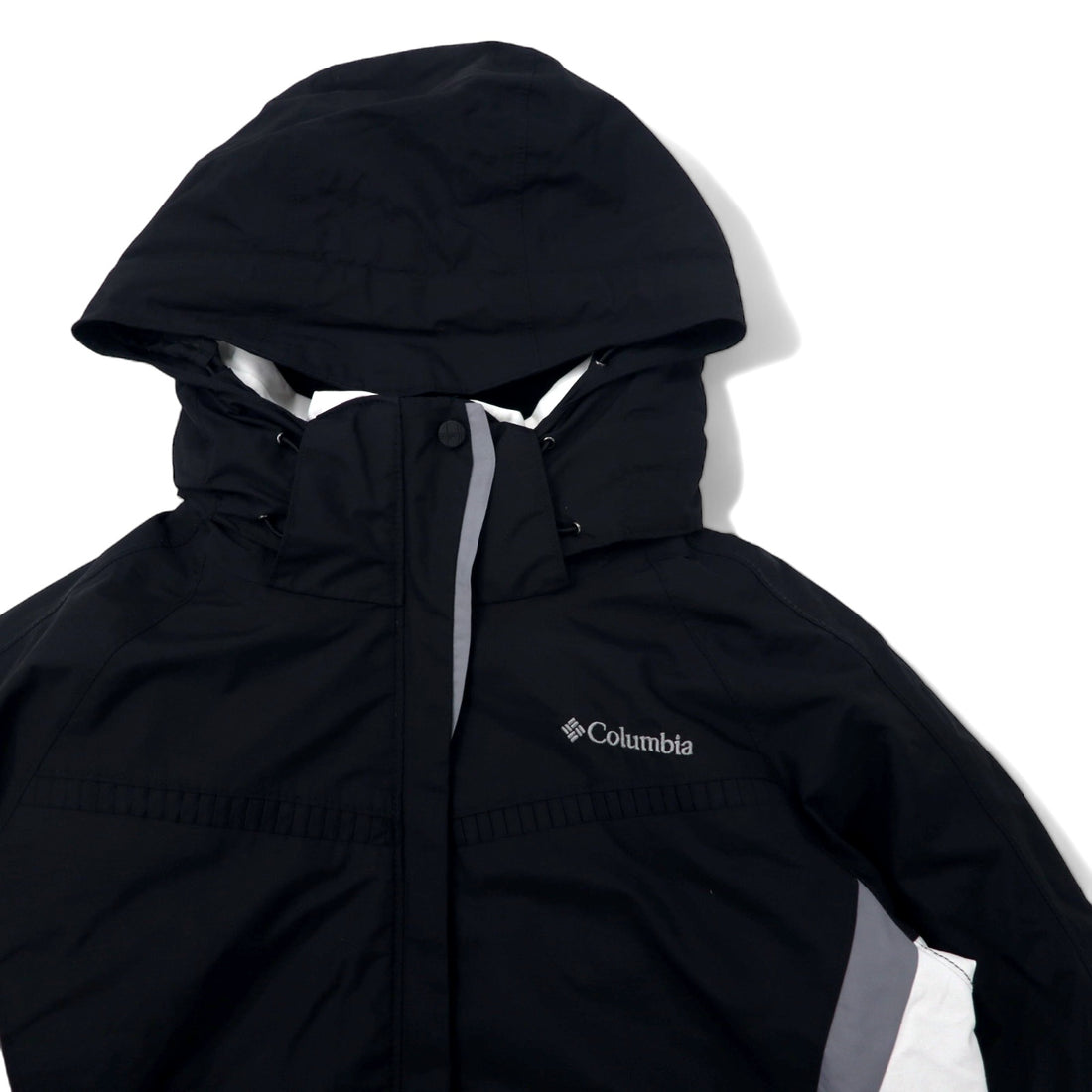 Columbia 3WAY Mountain Parka Softshell Jacket M Black Nylon OMNI-TECH Waterproof Fleece Liner Detachable Hood INTERCHANGE