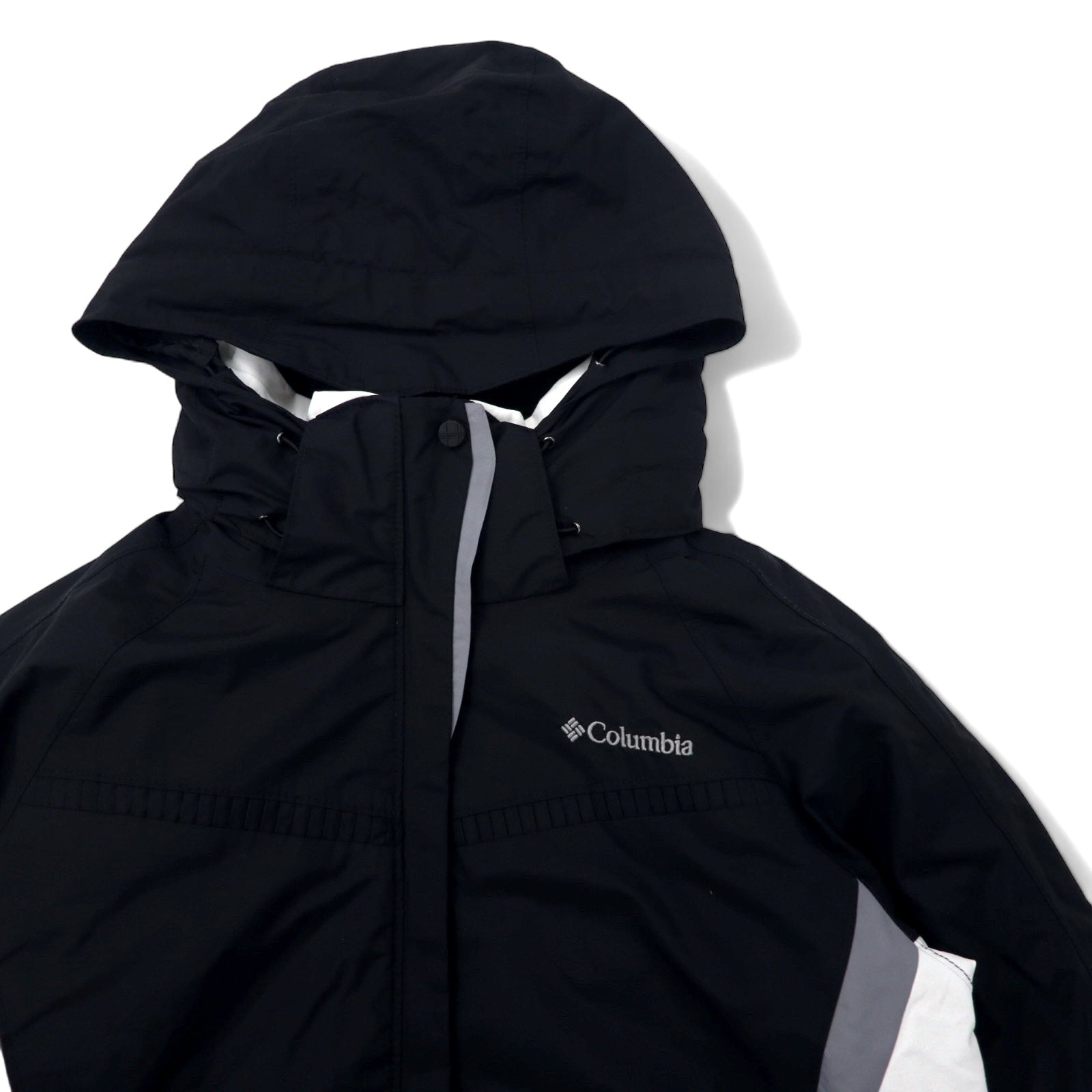 Columbia 3WAY マウンテンパーカー ソフトシェルジャケット M ブラック ナイロン OMNI-TECH 防水 フリースライナー フード着脱式 INTERCHANGE