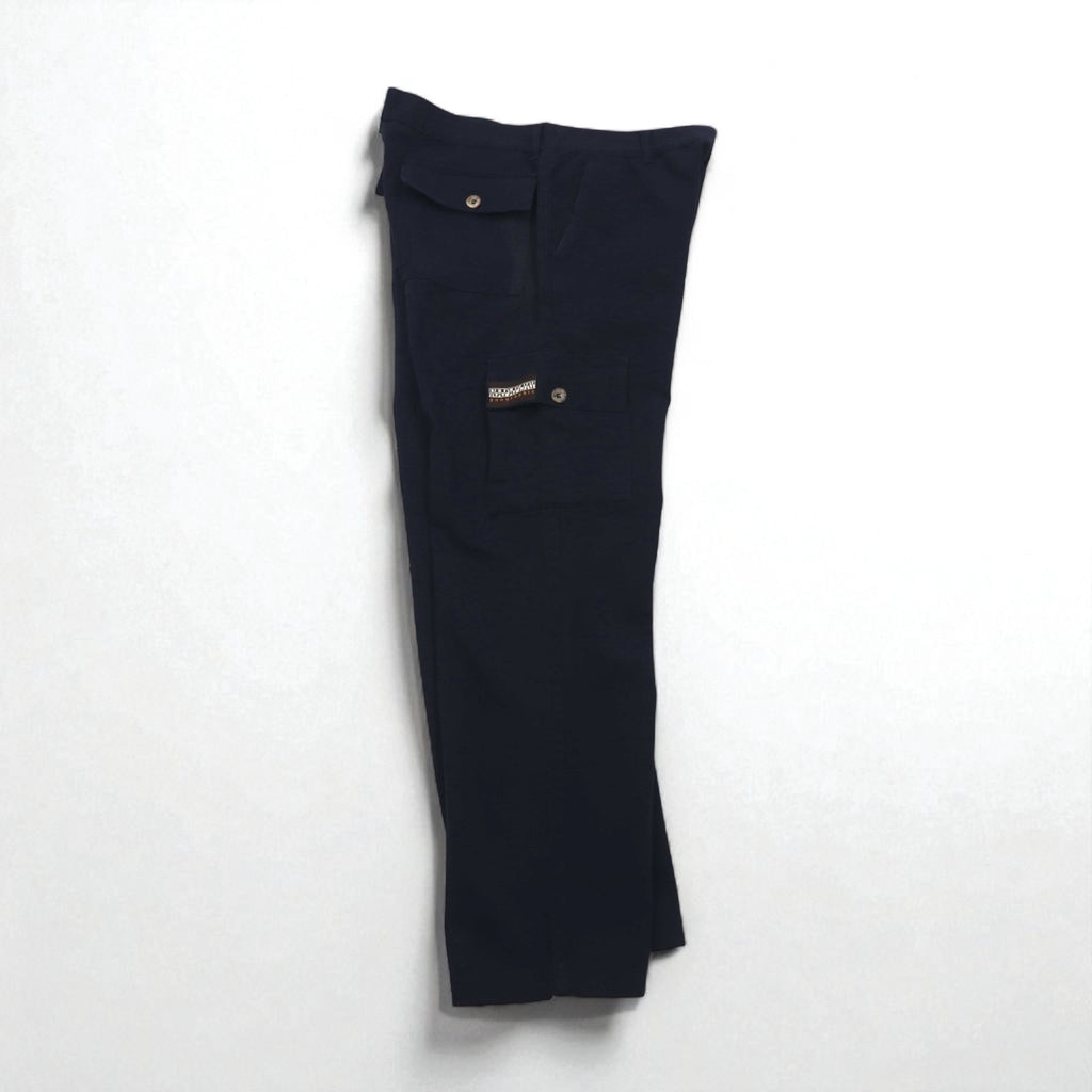 NAPAPIJRI Italian Utility Cargo Pants XL Navy Cotton Flap Pockets
