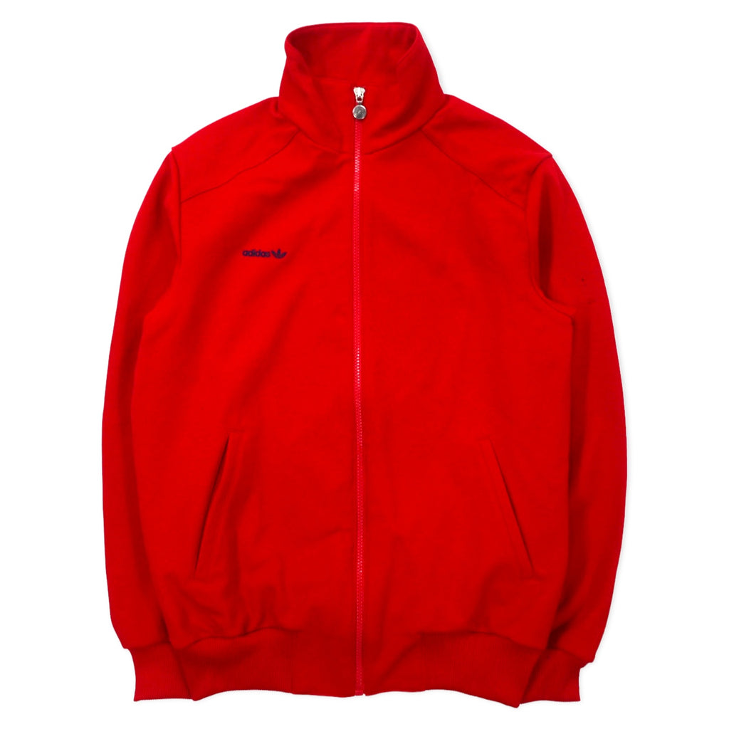 日本然リトテ-古着オンライン-adidas 西ドイツ製 70年代 トラックジャケット ジャージ O レッド ポリエステル トレフォイル 3ストライプス-adidas West Germany Made 70's Track Jacket Jersey O Red Polyester Trefoil 3 Striped S