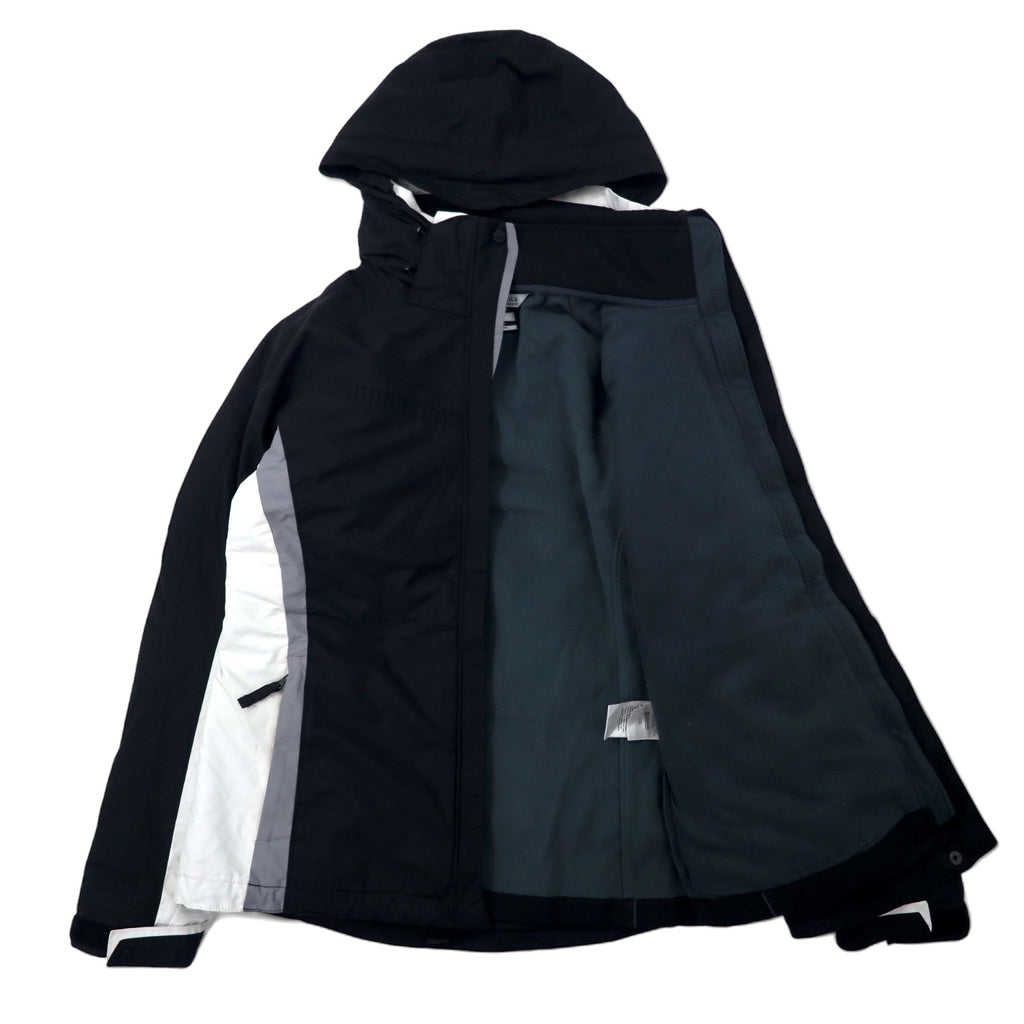 Columbia 3WAY マウンテンパーカー ソフトシェルジャケット M ブラック ナイロン OMNI-TECH 防水 フリースライナー フード着脱式 INTERCHANGE